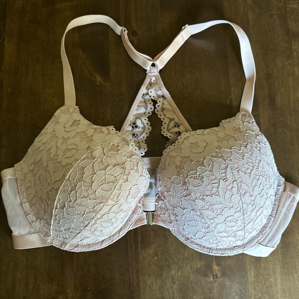 Dobreva Bra 38D Pink Sexy Lingerie Lace Underwire Adjustable‎ Front Clasp 💕